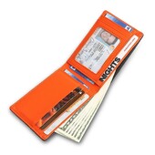 Ретро ултратънък кожен моден Rfid портфейл Мъжки малък компактен кожен държач за карти Мека повърхност Бизнес подарък