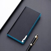 Мъжки дълъг портфейл, кожена щипка, съраунд, щипка за пари, слот за няколко карти, билет, държач за мобилен телефон, мека повърхност, персонализирана