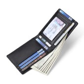Кожен портфейл в американски стил Мъжки Airtag Tracker позиционер Антимагнитен модел на ивици против кражба Домашна употреба Оранжев син