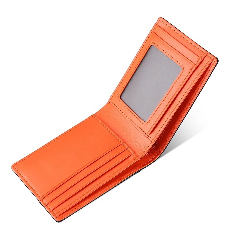 Ameerika stiilis nahast rahakott meeste õhumärgise jälgija positsioneerija magnetivastane vargusvastane triibumustriga kodukasutus oranž sinine