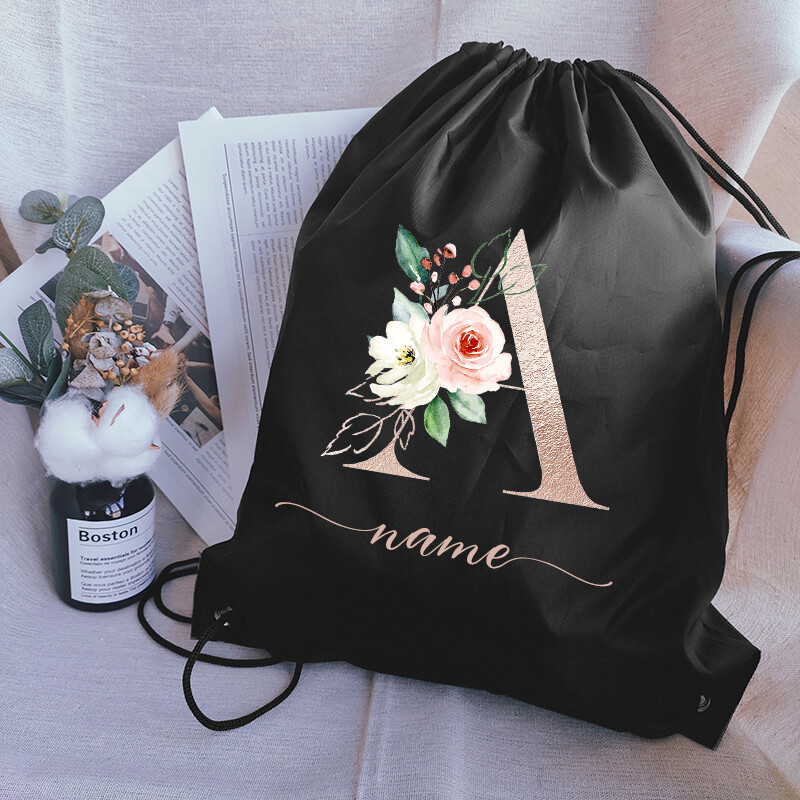 Nume personalizat, impermeabil, în aer liber, plajă, înot, sport, rucsac cu șnur, organizator, geantă de depozitare pentru sală, pantofi, prosop haine
