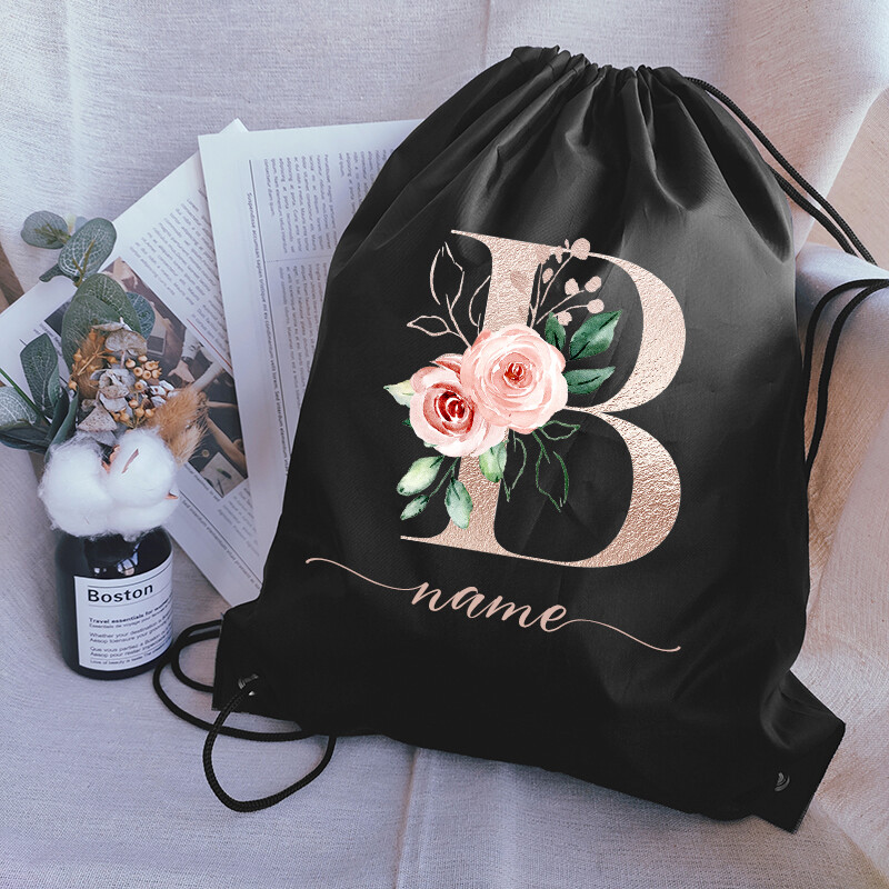 Nume personalizat, impermeabil, în aer liber, plajă, înot, sport, rucsac cu șnur, organizator, geantă de depozitare pentru sală, pantofi, prosop haine