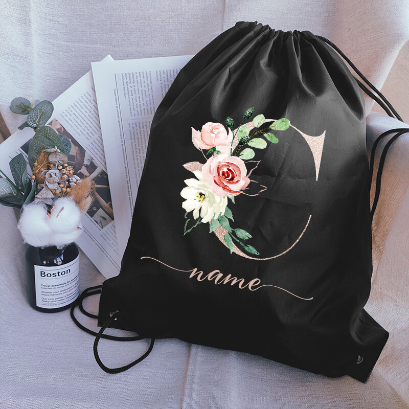 Nume personalizat, impermeabil, în aer liber, plajă, înot, sport, rucsac cu șnur, organizator, geantă de depozitare pentru sală, pantofi, prosop haine