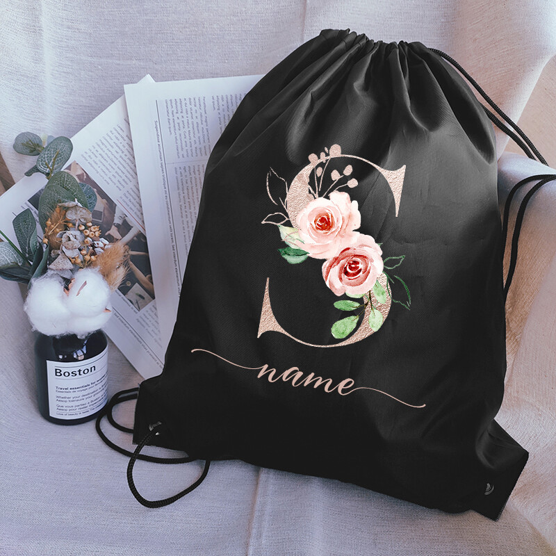 Nume personalizat, impermeabil, în aer liber, plajă, înot, sport, rucsac cu șnur, organizator, geantă de depozitare pentru sală, pantofi, prosop haine