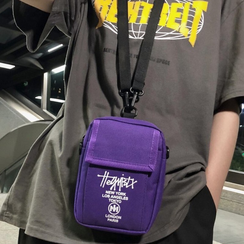 STUY Street Hip Hop Umăr Slung telefon mobil pentru adolescenți japoneză clasică geanta mică revista