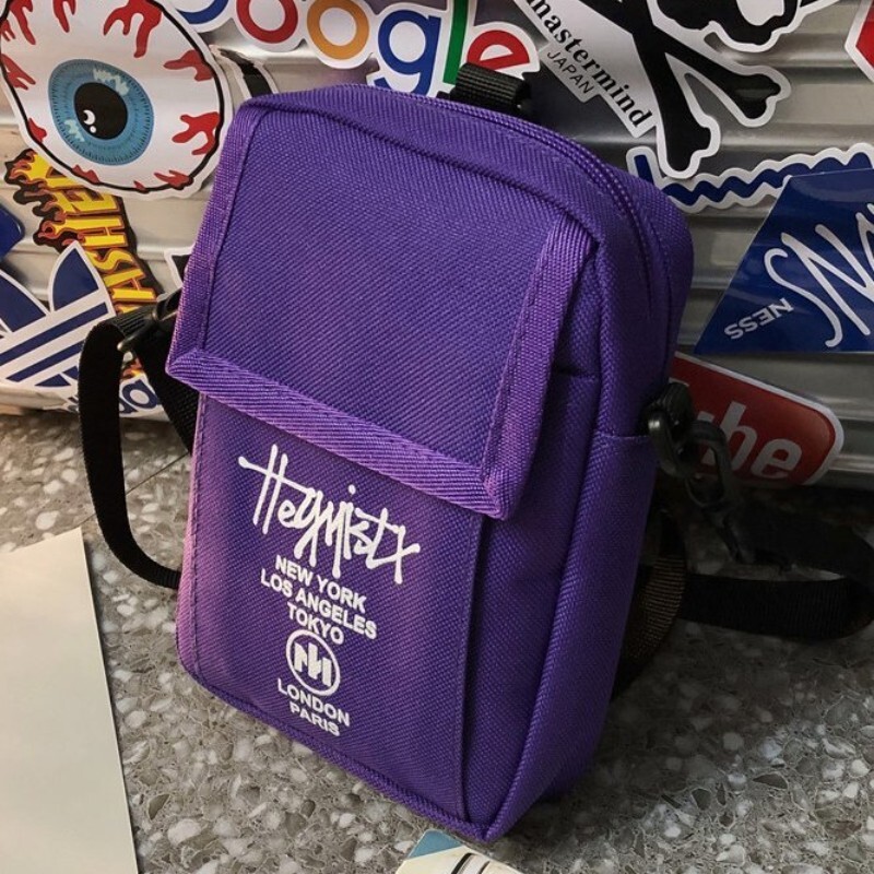 STUY Street Hip Hop Umăr Slung telefon mobil pentru adolescenți japoneză clasică geanta mică revista