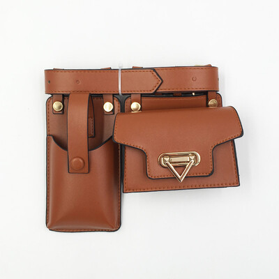 2-osaline naiste vöökott Luksusliku disainiga taktikalised vöökotid Naiste nahast klapiga Fanny Pack õlakott rinnakott