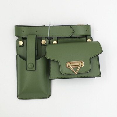 2-osaline naiste vöökott Luksusliku disainiga taktikalised vöökotid Naiste nahast klapiga Fanny Pack õlakott rinnakott