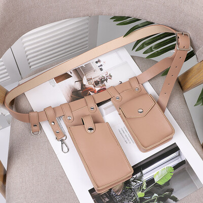 2-osaline naiste vöökott Luksusliku disainiga taktikalised vöökotid Naiste nahast klapiga Fanny Pack õlakott rinnakott