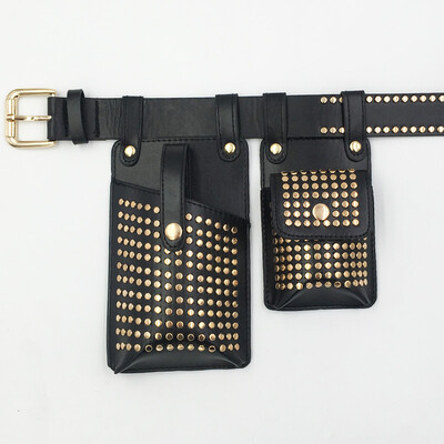 2-osaline naiste vöökott Luksusliku disainiga taktikalised vöökotid Naiste nahast klapiga Fanny Pack õlakott rinnakott