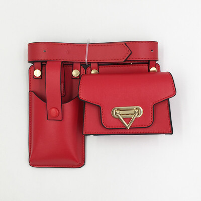 2-osaline naiste vöökott Luksusliku disainiga taktikalised vöökotid Naiste nahast klapiga Fanny Pack õlakott rinnakott