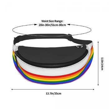 LGBTQ Pride εμπριμέ τσάντες μέσης Rainbow ρίγες μόδας τσάντες ζώνης ανδρών Γυναικείο ταξιδιωτικό πακέτο Fanny Σχέδιο Πακέτα μπανάνας