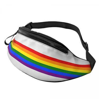 LMBTQ Pride Nyomtatott deréktáskák Szivárványcsíkos Divat Övtáskák Férfi Női Utazási Fanny Pack Design Banán Pack