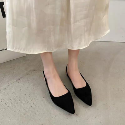 Naiste kingad 2024 Uued Slingbacks Naiste kõrged kontsad Klassika Mood Seksikas Kleit Pump Naiste terava ninaga ühevärvilised kingad Naistele