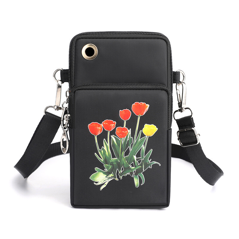 Ristkorpuse hulgimüük naiste mobiiltelefonikott 2024 uus suvine suure ekraaniga naiste emakott vertikaalne mitmekihiline väike lõuendist rahakott