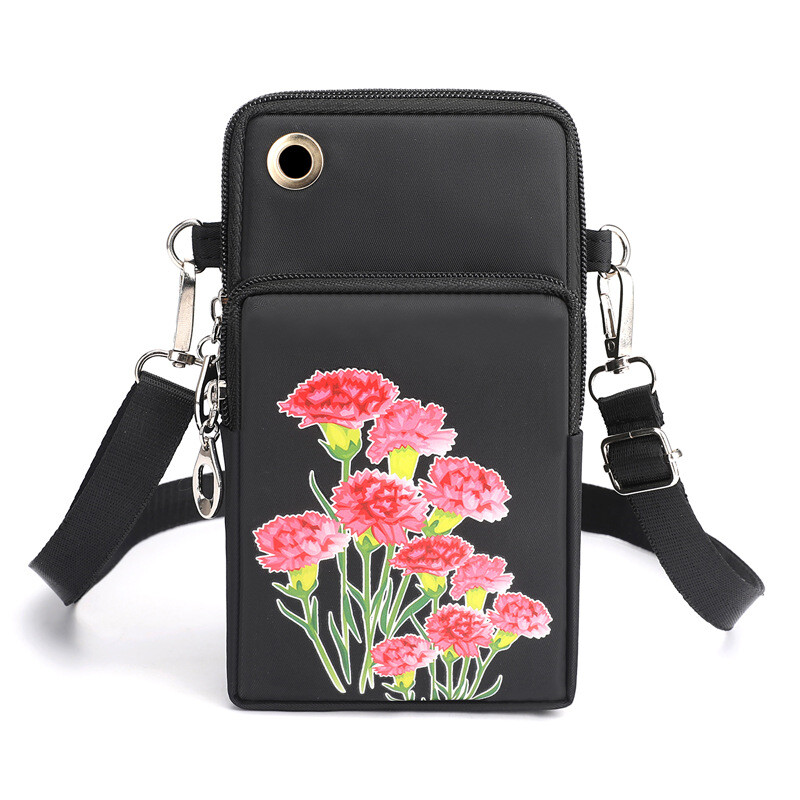 Ristkorpuse hulgimüük naiste mobiiltelefonikott 2024 uus suvine suure ekraaniga naiste emakott vertikaalne mitmekihiline väike lõuendist rahakott