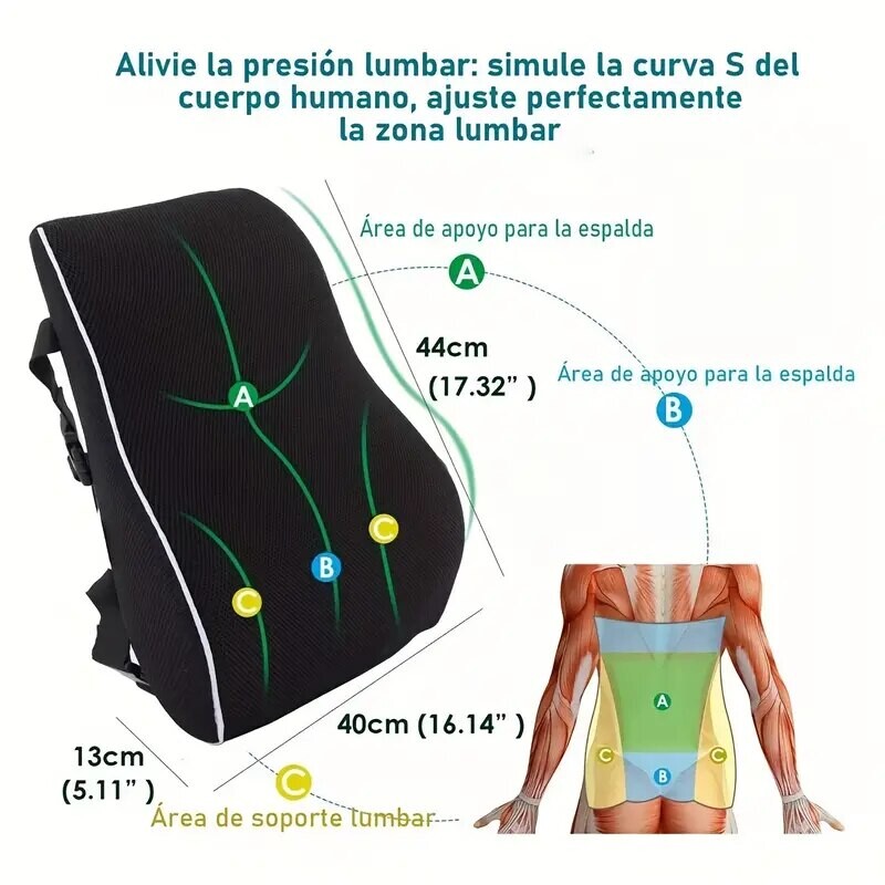 1 tk mäluvahust libisemiskindel autoistmepadi kontori- ja mängutoolidele – toetab nimme ja talje – pehme ja mugav