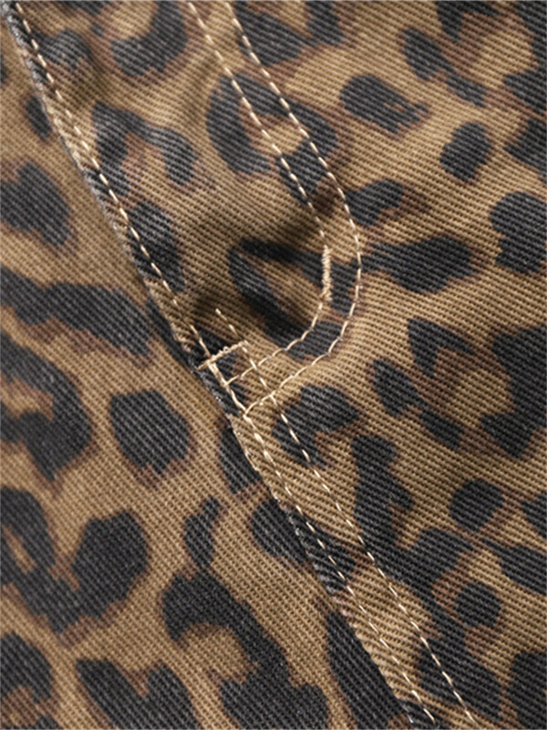 Y2K Leopard τζιν Γυναικεία Ψηλόμεση Κορεάτικο στυλ Φαρδύ τζιν παντελόνι Streetwear φαρδιά ρετρό μόδα Y2k τζιν