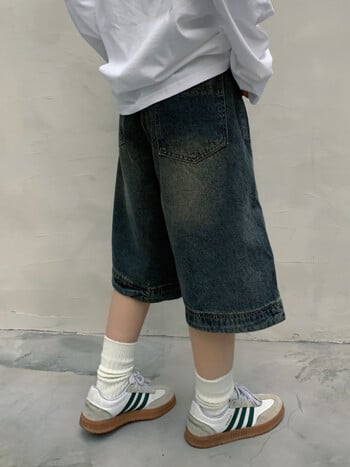 QWEEK Y2k Vintage Baggy Jorts Дамски широки дънки Five Points Корейски Streetwear Ежедневни извънгабаритни изпрани дънкови шорти Летни