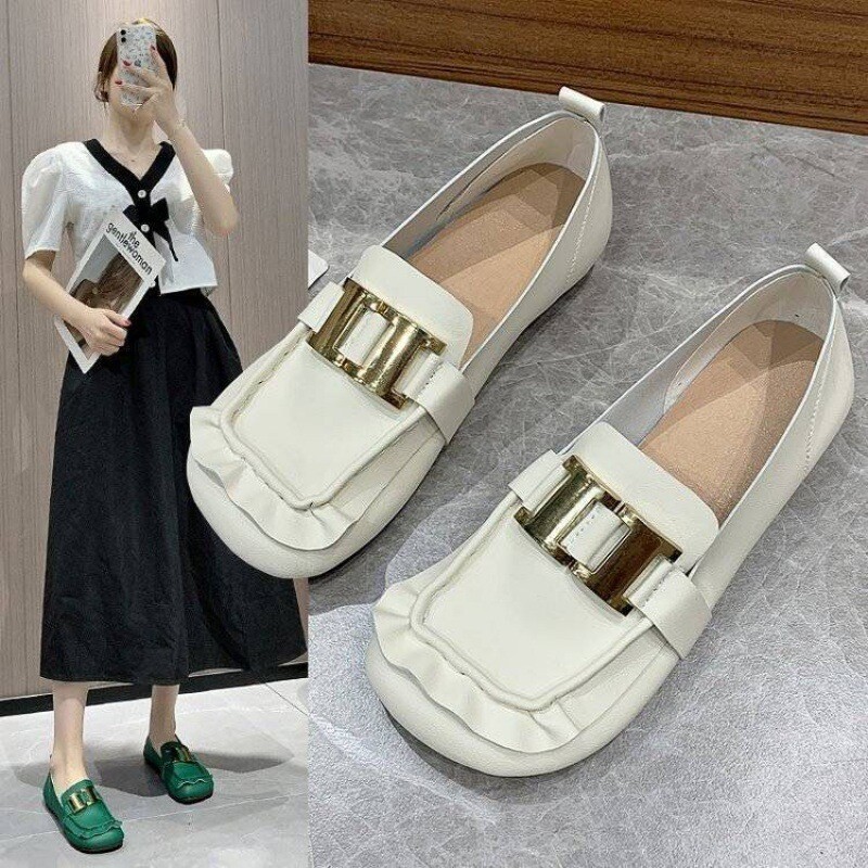 Loafers, Interneti-kuulsuste kingad, pehme tald, libisemine, vabaaja ümmargused jalanõud, sõidujalatsid, madalad naiste suures suuruses kingad