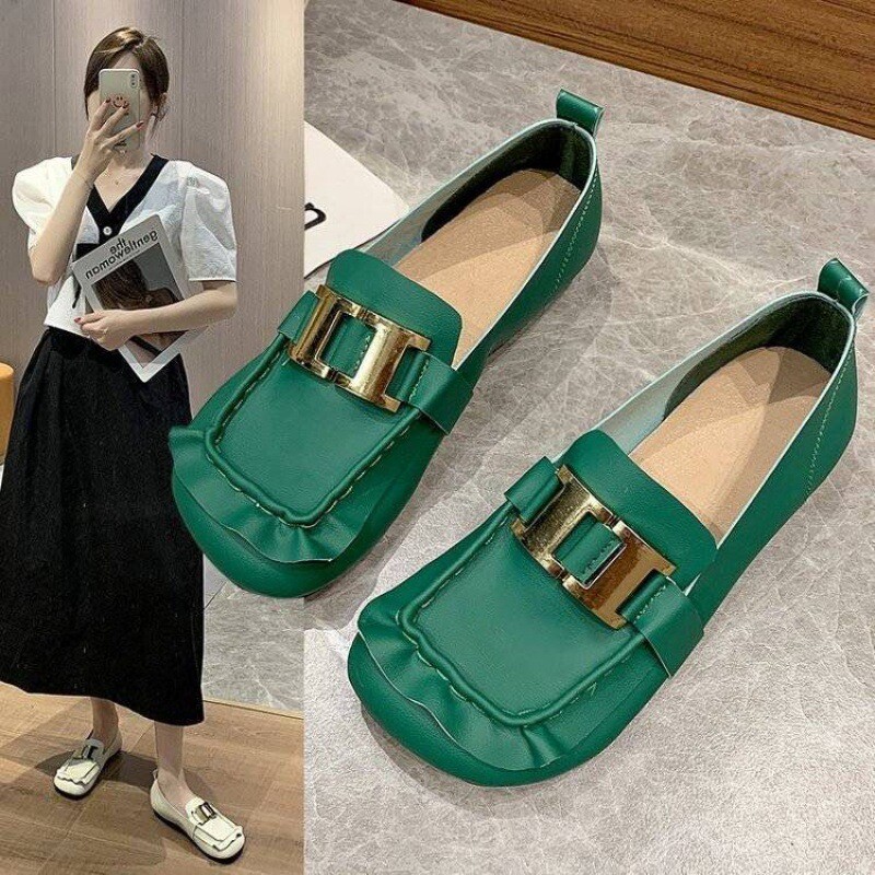 Loafers, Interneti-kuulsuste kingad, pehme tald, libisemine, vabaaja ümmargused jalanõud, sõidujalatsid, madalad naiste suures suuruses kingad