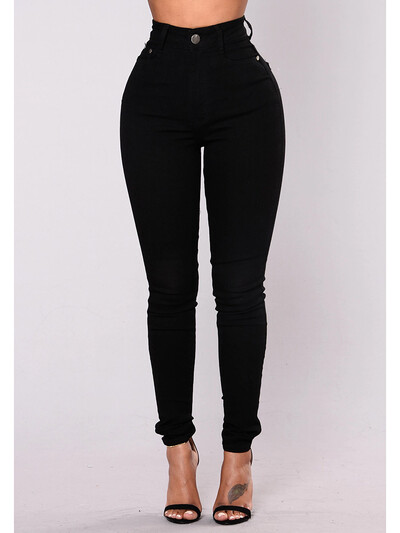 2024. aasta naiste venivad kitsad teksad Naiste kõrge vöökohaga vintage pliiatsiga pikad püksid Kitsad sirge säärega puusad vabaaja püksid