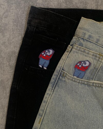 Big Boy Jeans Y2K Harajuku Hip Hop Cartoon Κέντημα Φαρδύ τζιν Παντελόνι Ανδρικό Γυναικείο Νέο Φαρδύ παντελόνι Harajuku Gothic ψηλόμεση