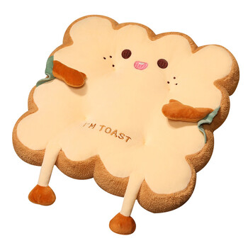 Simulation Bread Toast Cushion Γεμισμένο Memory Foam Μαξιλάρι ψωμιού σε φέτες Καναπές Καρέκλα Διακοσμητικό μαξιλάρι καθίσματος Cute μαξιλαράκι για φοιτητική καρέκλα