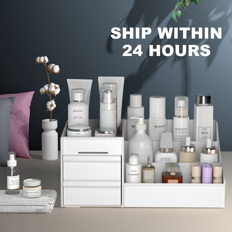 Suure mahutavusega kosmeetikatoodete hoiukarp meigisahtli korraldaja ehete küünelaki meigikonteiner lauaarvuti mitmesuguste asjade hoiukarp