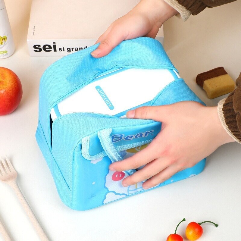 Geantă trapezoidală termoizolatoare de mare capacitate portabilă Lucru cu mesele Studenți geantă bento termoizolatoare