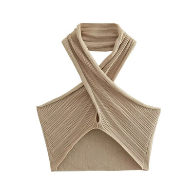 TRAFZA Set bolero încrucișat metalic de vară pentru femei, fuste din tricot cu talie înaltă, la modă, rochie midi sexy, 2 bucăți