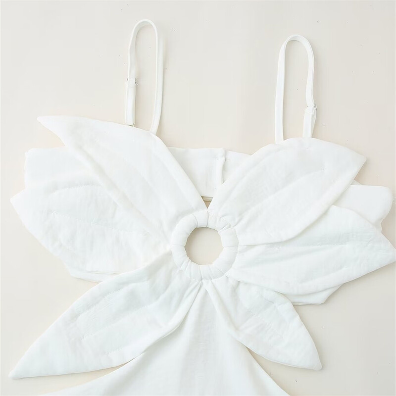 Euroopa ja Ameerika stiilis suvised naisterõivad Uus vabaaja kolmemõõtmeline lilleline kihiline vöökoht paljastav rippuv kleit