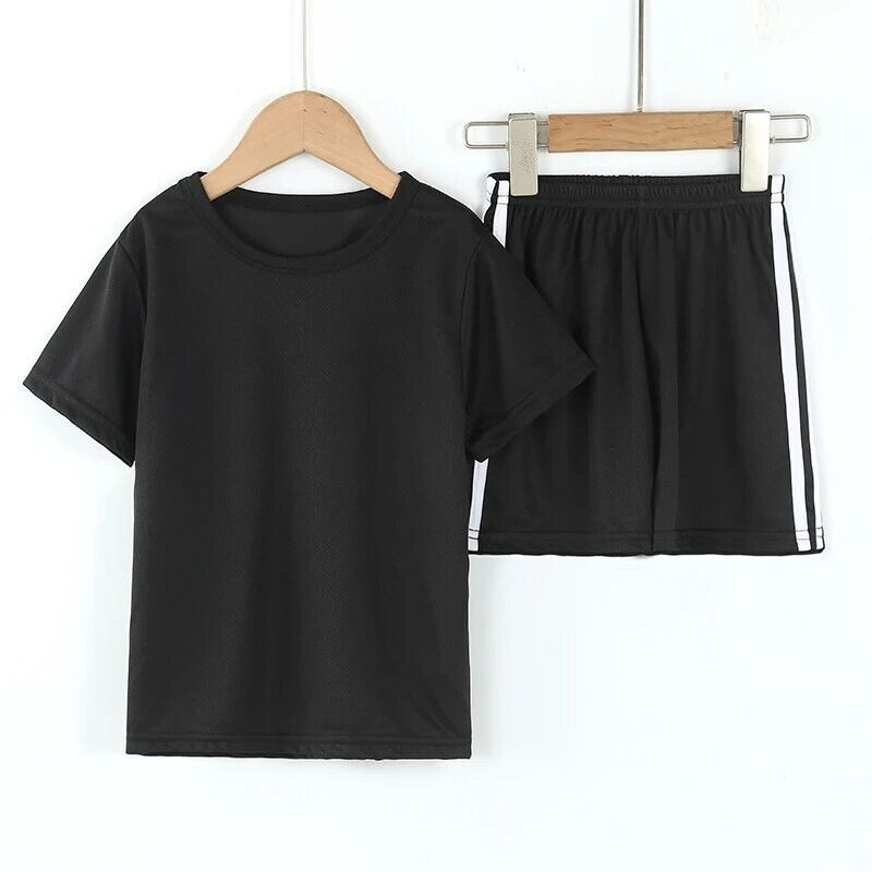 Suvised LASTE kiiresti kuivavad lühikeste varrukatega lühikesed püksid 2-osaline mugavate rõivaste komplekt poisile ja tüdrukule