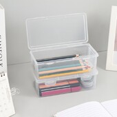 1PC Прозрачен калъф за молив Sketch Пластмасов калъф за молив Калъф за съхранение Студентски молив Кутия за инструменти с голям капацитет