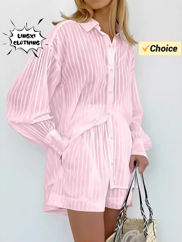 Suvemood, uus sobiv kollektsioon Naiste ühevärviline žakaarsärkpüksid, kaheosaline elegantne vabaaja spordikomplekt