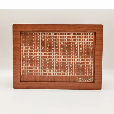 Rahakast, hoiupõrsas, puidust rahapank, korduvkasutatav rahakast säästmise eesmärgi ja numbritega, mida kontrollida, aitab säästa harjumust