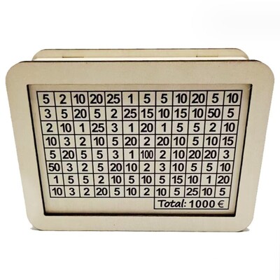 Rahakast, hoiupõrsas, puidust rahapank, korduvkasutatav rahakast säästmise eesmärgi ja numbritega, mida kontrollida, aitab säästa harjumust