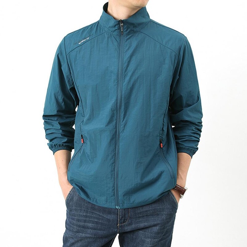 Suvine päikesekaitsejope Meeste õueriided Kiirelt kuivav mantel Meeste Spordi Päikesekreem Matkamine Jalgrattasõit Kalapüük Matkajakk