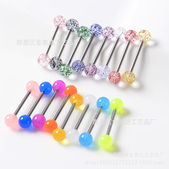 Απευθείας από τον κατασκευαστή UV Soft Pole Light Up Tongue Nail Kit Body Piercing Κοσμήματα Δαχτυλίδι στήθους Νυχιών Ακρυλικό