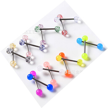 Απευθείας από τον κατασκευαστή UV Soft Pole Light Up Tongue Nail Kit Body Piercing Κοσμήματα Δαχτυλίδι στήθους Νυχιών Ακρυλικό