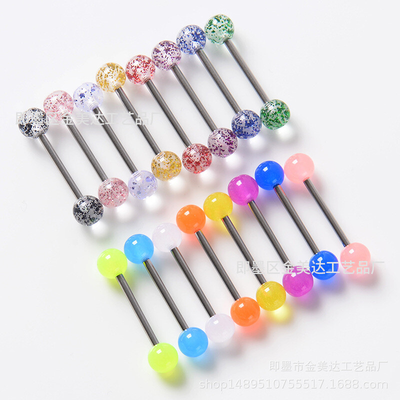 Otse tootjalt UV Soft Pole Light Up Tongue Nail Kit Keha augustamine Ehted Rinnarõngas Nael Akrüül