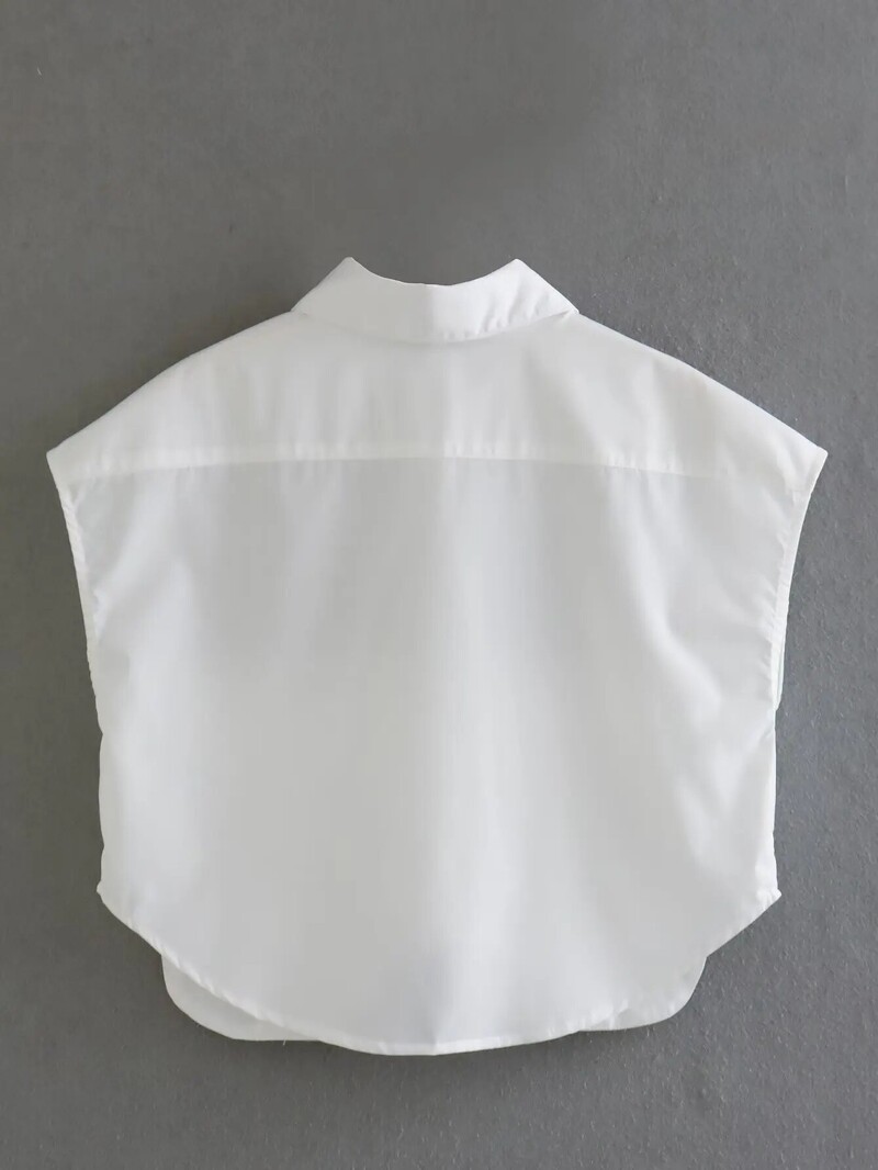 Zevity naiste mood, varrukateta, üherealine valge pluus, naiste topelttaskud, vabaaja lühike särk, ärilised pluusid