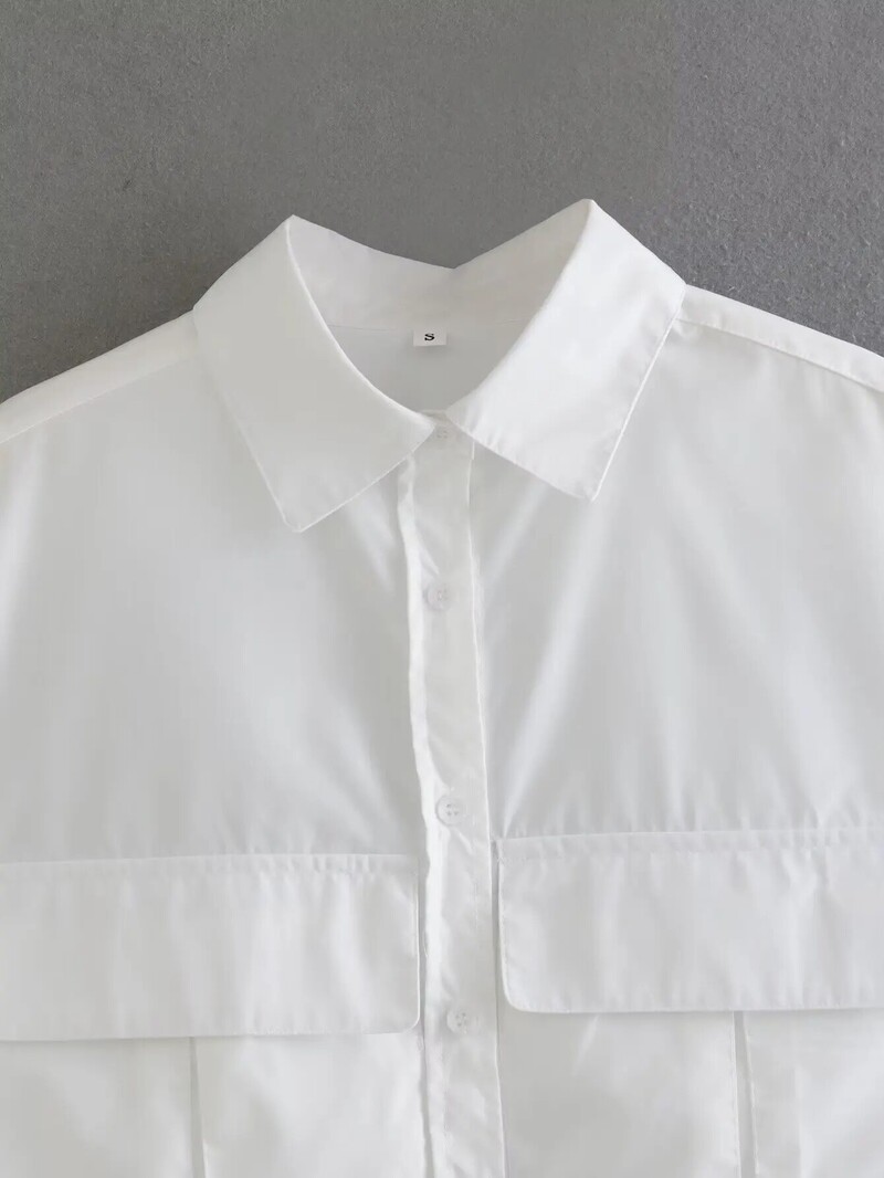 Zevity naiste mood, varrukateta, üherealine valge pluus, naiste topelttaskud, vabaaja lühike särk, ärilised pluusid