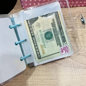 Creative 1.000 $ Savings Challenge Binder με φάκελο ανθεκτικό γυαλιστερό PVC, Χριστουγεννιάτικο δώρο Πρόκληση εξοικονόμησης χρημάτων