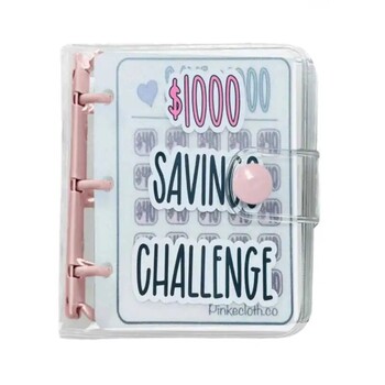 Creative 1.000 $ Savings Challenge Binder με φάκελο ανθεκτικό γυαλιστερό PVC, Χριστουγεννιάτικο δώρο Πρόκληση εξοικονόμησης χρημάτων