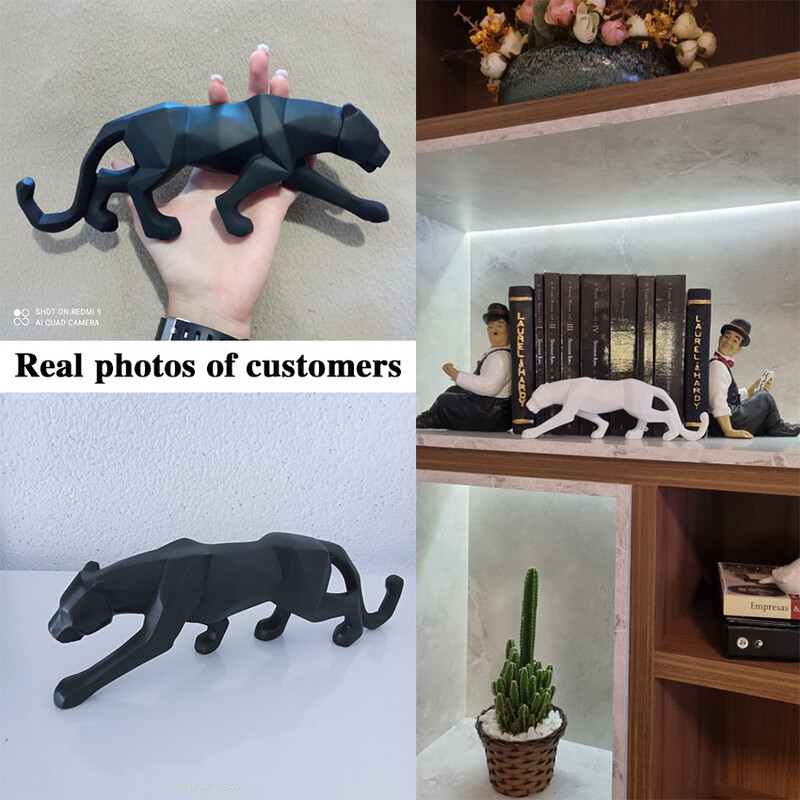 Leopardi kuju Pantervaigust geomeetriline loomavaigust skulptuur Abstraktne kujuke kodukaunistus/dekoorkujud kaasaegne beelden