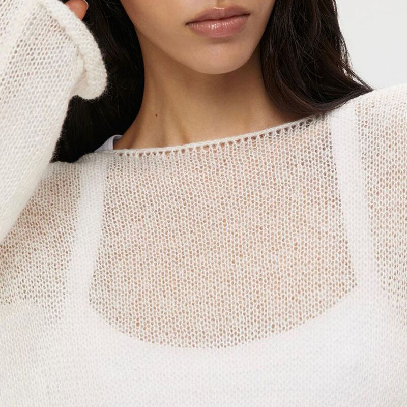 FADDISH 2024 kevadsuvi naiste mood, avara ümara kaelusega õõnsaga kootud kampsun, naiste massiivne vabaaja pikkade varrukatega topid Pulloverid