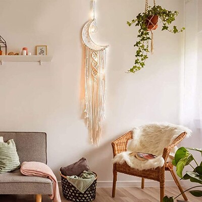 96cm Bohemian Chic Μακραμέ Ταπισερί τοίχου Διακόσμηση δωματίου Παιδικά κορίτσια Διακόσμηση σπιτιού Δώρα Dropshipping