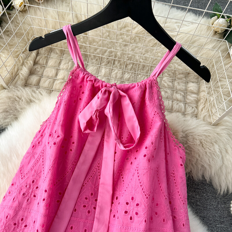 Chic Halter Kikilips varrukateta Kleit tikandid Plisseeritud Rand vabaaja puhkuse A-line Vestidos Suvised naiste kleidid