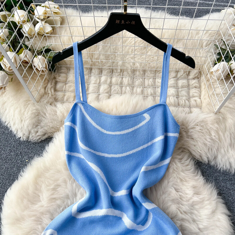 2024. aasta naiste silmkoeline mantliga päikesekleit, varrukateta, seljata õhuke kleit, moodne elastne rannapikk kleit